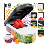 Fullstar mandoline slicer front view for quick, even vegetable slicing