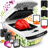 Fullstar Original Pro Chopper with bowl side view highlighting 5-cup capacity for efficient meal prep