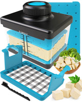 Fullstar tofu press with plates and lid ready for quick prep.