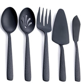 Fullyware 9.5-inch serving spoon in matte black for elegant serving.