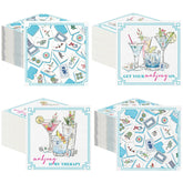 Fulmoon mahjong napkins 200pcs set for vibrant party decor.