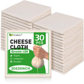 FUMILE cheese cloth 20x20 with hemmed edge for easy straining.