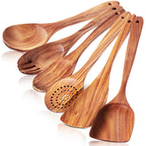 FunCee teak spoons packaging showcase, durable kitchen essentials for long-term use.