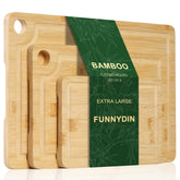 Funnydin bamboo cutting board 9x6 inch compact prep surface for fruit slicing