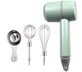 FURVOCHY cordless hand mixer with two wire whisks for creamy textures and quick whipping