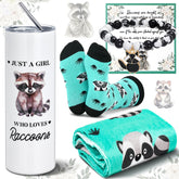 FuWeave raccoon tumbler 20oz with straw, perfect for hot or cold beverages on the go.