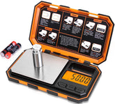 Fuzion digital pocket scale with LCD display for precise measurements on the go.