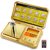 Fuzion gram scale with dragon-embossed cover for stylish precision weighing.