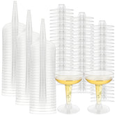 FVIEXE champagne coupe glasses with easy assembly for quick setup.