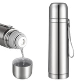 FYJHLQZZ stainless steel thermal bottle full view demonstrates sleek design and portable size.