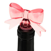 FYSUIMU bow wine stopper with pink bowknot seals freshness.