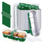 FYSUIMU Christmas mini loaf pans with green tree design for festive desserts or gifts