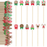 FYSUIMU Christmas stirrers with peppermint designs in red and green