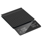 Fyueenix coffee scale front view with clear readings for precise espresso dosing