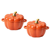 FYUEROPA pumpkin bowl set with lid and handle for oven-ready serving.