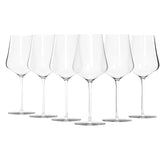 Gabriel-Glas front view crystal wine glasses in a six-pack for versatile serving