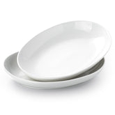 Gacoree 14-inch oval serving platter with a deep rim for spill control
