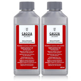 Gaggia decalcifier two bottles front view for easy storage and maintenance.
