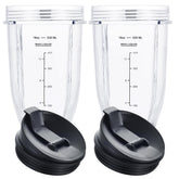 GahsElec blender cups 18oz compatible with Ninja models, durable and dishwasher safe