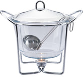 Galashield 4-quart soup warmer assembly on display, stylish heat retention for events