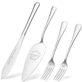 Galaxozent knife with Happily Ever After etching, ideal for elegant cake cutting