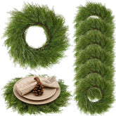 Gandeer Christmas placemats round six-pack protect surfaces with festive style.