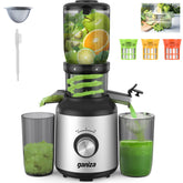 Ganiza Cold Press Juicer front view shows compact design saving counter space.