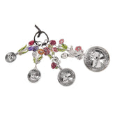 Ganz measuring spoons set in a colorful flower bouquet design for precise baking