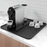 Garolue silicone coffee mat anti-slip keeps the coffee maker stable and counters protected.