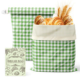 GCTGCT large beeswax bread bag in closed position preserves freshness