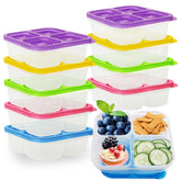 Gddochn colorful 4-compartment snack box keeps meals organized for busy days.