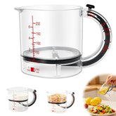 GDGJWL 4-in-1 measuring cup base with scraper for no-waste release and easy use.