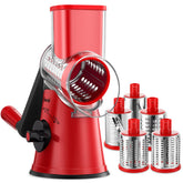 Geedel rotary cheese grater with secure suction base for stable shredding