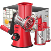 Geedel rotary cheese grater handle—easy grip for safe shredding.