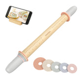 Geesta adjustable wood rolling pin for precise dough control
