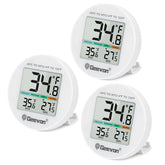 Geevon 3-pack digital fridge thermometer showing a clear temperature reading