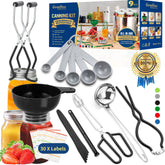 Gemfino Canning Kit wide-mouth funnel for precise pouring and clean jars