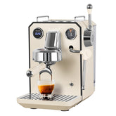 Gemilai Owl Espresso Machine front view in ivory, a stylish home espresso setup.