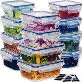 Generic 48-piece food storage containers with airtight lids for fresh leftovers.