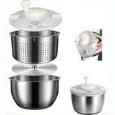 Generic 6L salad spinner capacity demonstrates large batch for greens drying