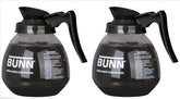 Generic Coffee Pot Decanter front view, two black pots ideal for home coffee service.