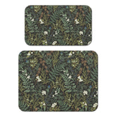 Generic dish drying mat under-dish-rack protects countertops from spills