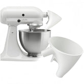 Generic Flour Funnel for KitchenAid with clip enables hands-free pouring.