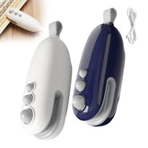 Generic 2Pcs Mini Bag Sealer with Cutter and Magnet on fridge surface for easy snack sealing.