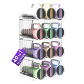 Generic Water Bottle Organizer 4-Tier stackable rack keeps bottles neatly organized and accessible.