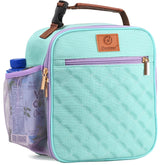 Genteen insulated lunch bag light green with spacious interior for meals on the go.