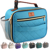 Genteen Lunch Box teal front view showing roomy space for daily meals