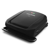 George Foreman 4-Serving Grill with removable plates for easy cleanup.
