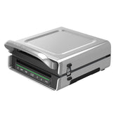 George Foreman Smokeless grill top view showing 90 sq in cooking surface for family meals