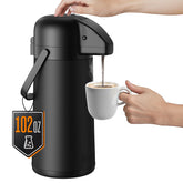 Geouja Airpot 102oz capacity ideal for large gatherings and ready beverages.
